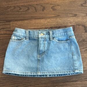 John Galt Mini Jean Skirt